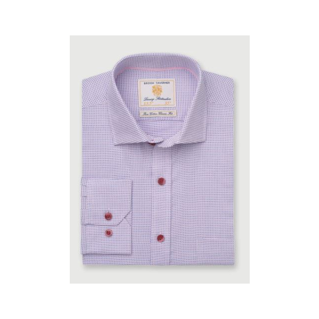 Brook Taverner Classic Fit Shirt - Pink Dobby