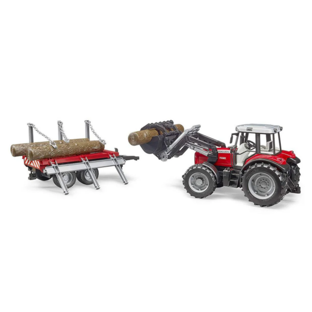 Massey Ferguson Tractor with Log Trailer