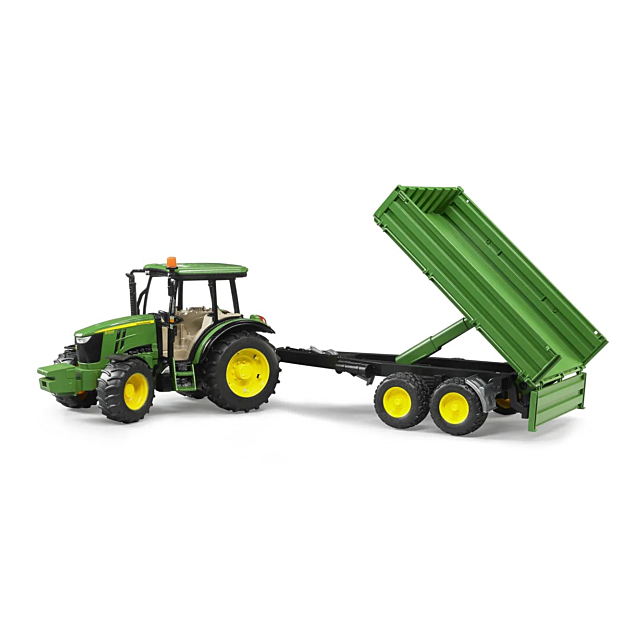 Bruder John Deere 5115M Tractor + Tipping Trailer 02108