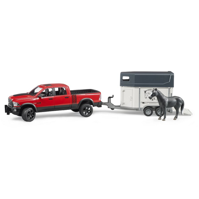 Burder RAM 2500 Power Wagon with horse trailer and horse 02501