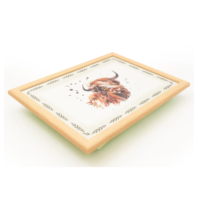 Candlelight Lap Tray - Highland Cow