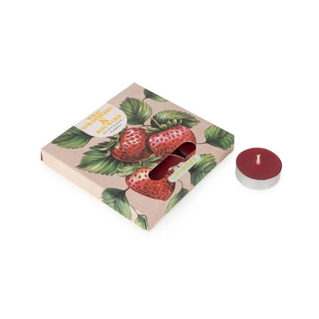 Candlelight Tealights Wild Strawberry + Rhubarb 9 Pack