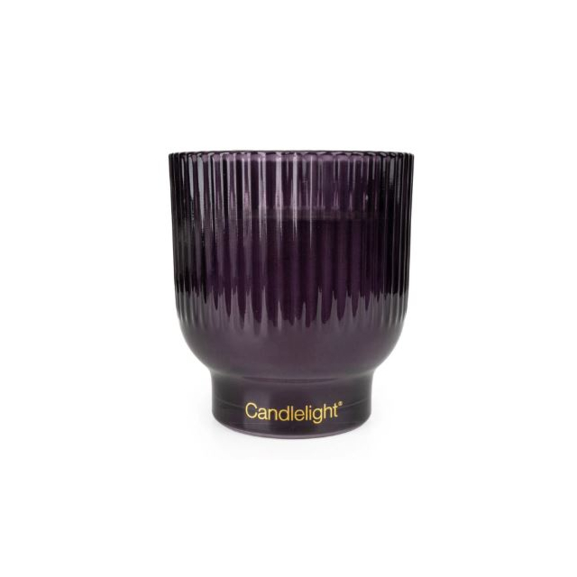 Candlelight Glass Footed Candle - Blackberry + Fig Tree 