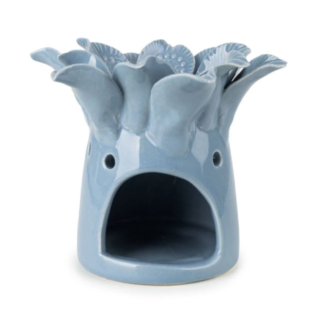 Candlelight Wax Burner Lotus Flower Shape - Blue