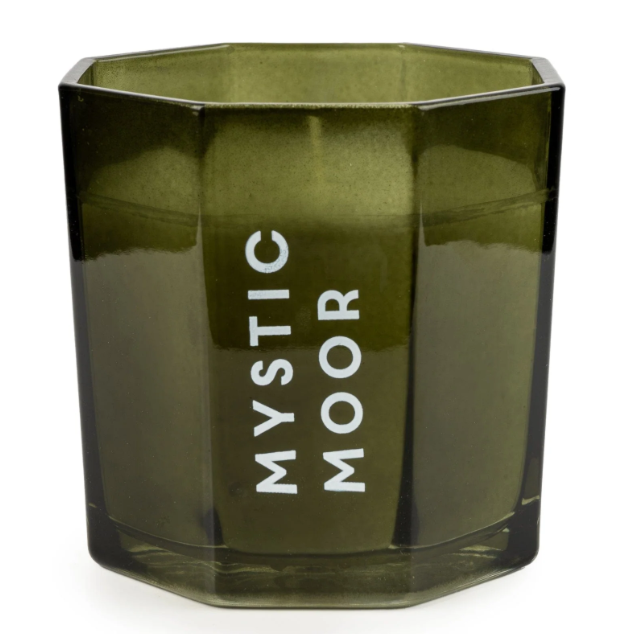 Candlelight Octagonal Glass Candle - Forest Green