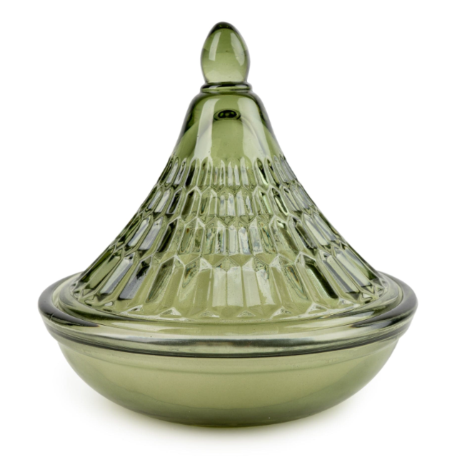 Candlelight Glass Tagine Candle - Bukhara Green