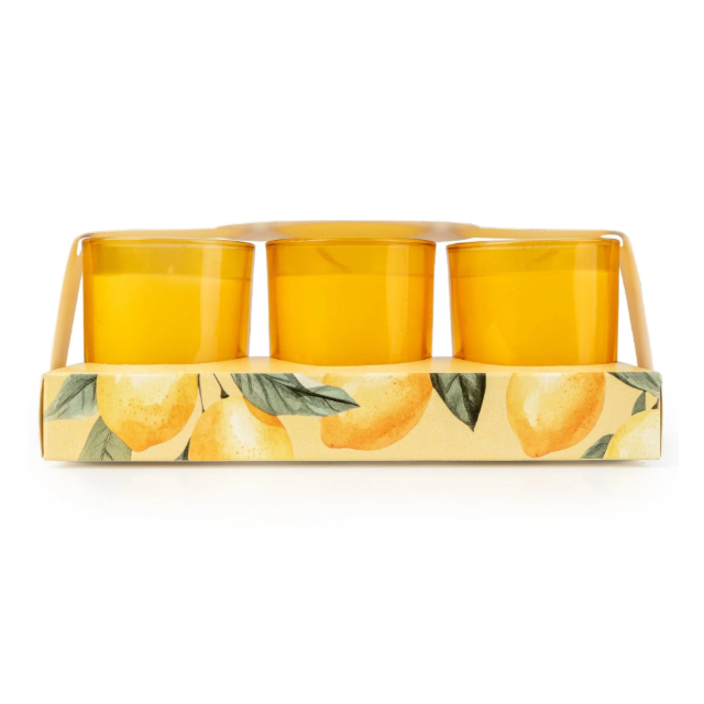Set of 3 Votive Candles - Sweet Lemon & Rosemary
