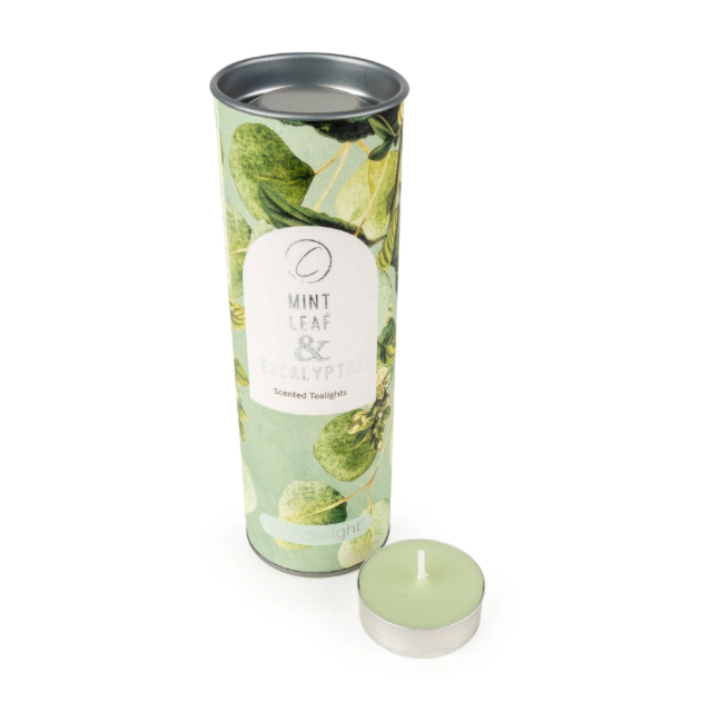 733187 Tealights Mint Leaf & Eucalyptus Pk9