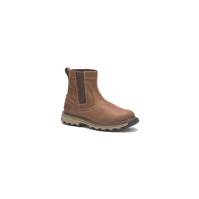 Cat Pelton Safety Boots-Dark Beige