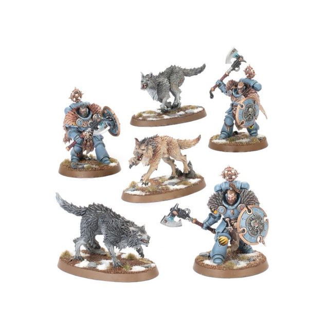 Games Workshop Warhammer 40000-Space Wolves-Wolf Guard Headtakers 53-29