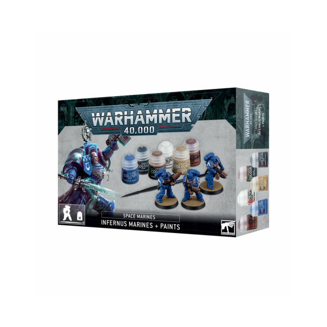 Games Workshop Warhammer 40000 -Spacemarines: Infernus Marines & Paint Set 60-11