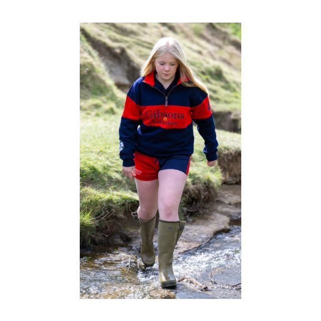 Gibsons Otley 1/4 Zip Sweatshirt Navy/Red 