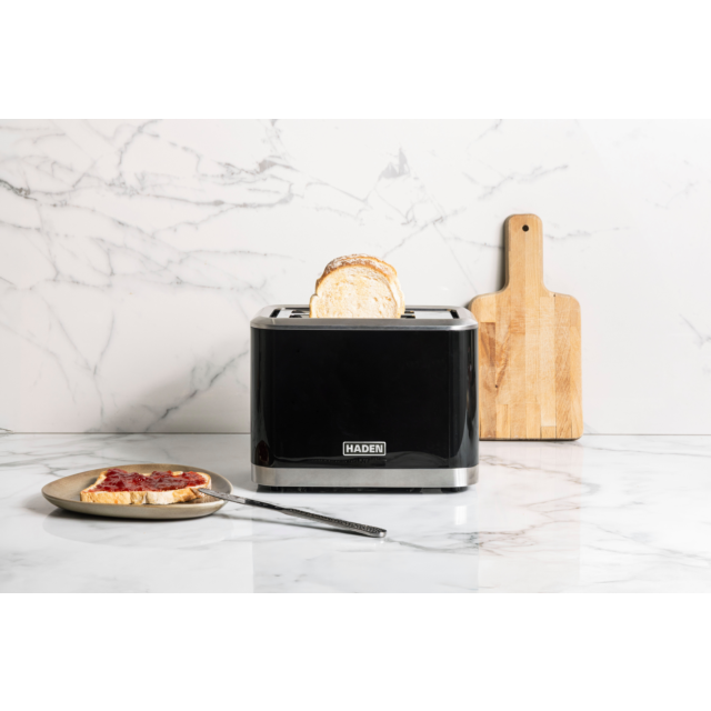 Haden Touch Screen 2 Slice Toaster in Black Finish