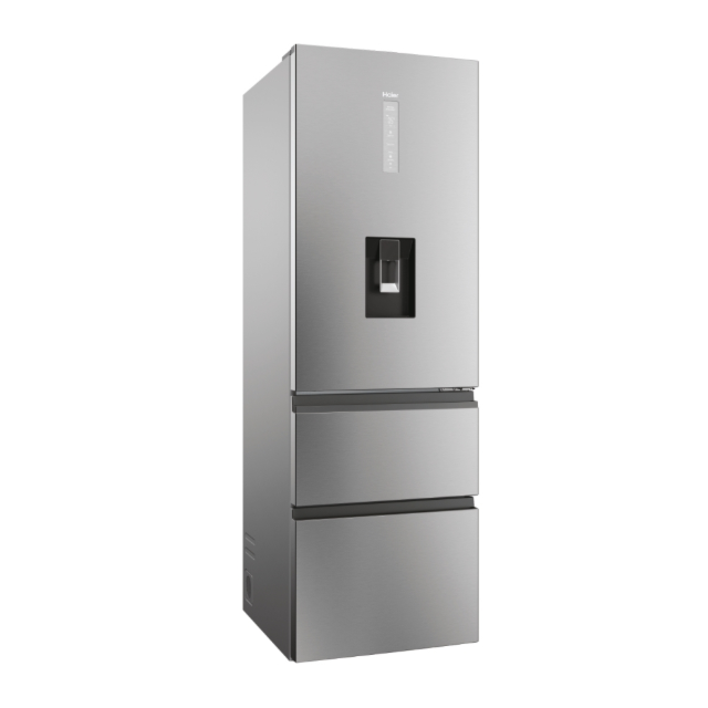Haier HTW5618DWMG 59.5cm Total No Frost 60/40 Fridge Freezer - Stainless Steel