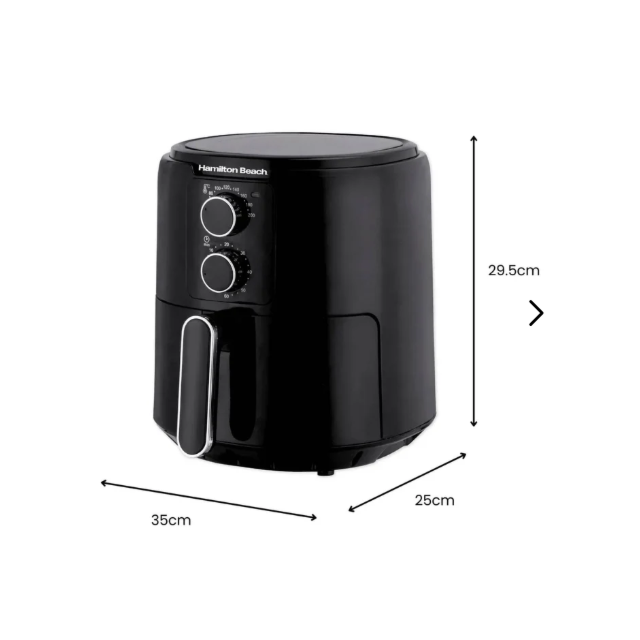 Hamilton Beach HB4001 Simplifry 4.2L Manual Air Fryer - Black
