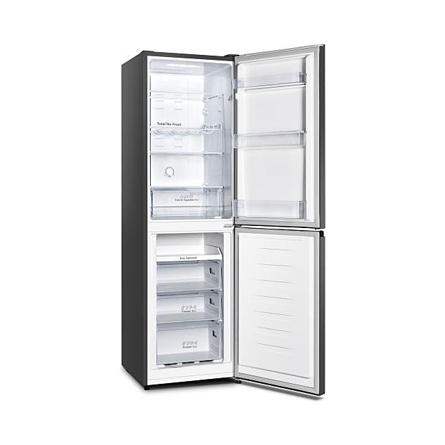 Hisense RB327N4BBE 55cm 50/50 Total No Frost Fridge Freezer - Black Steel