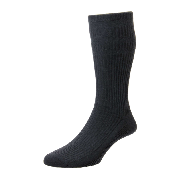 Cotton Softtop Socks - Charcoal 
