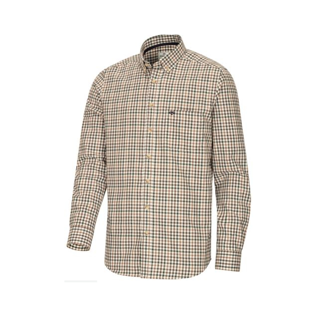 Hoggs Garvock Cotton Twill Shirt - Brown / Green Check