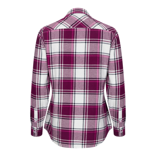 Hoggs Caitlyn Oversized Flannel Shirt - Berry 