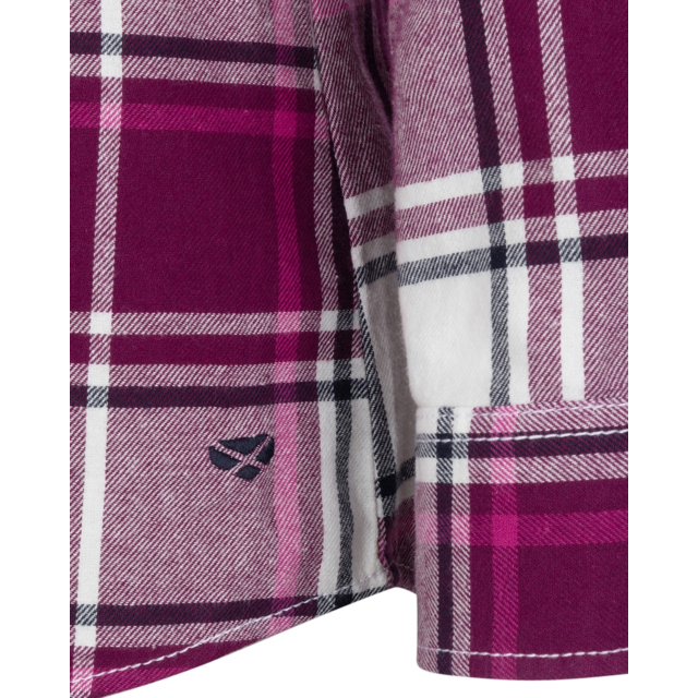 Hoggs Caitlyn Oversized Flannel Shirt - Berry 