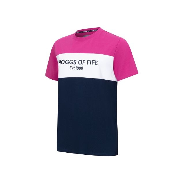 Hoggs Darcie Colour Block T-Shirt - Berry/White/Navy 