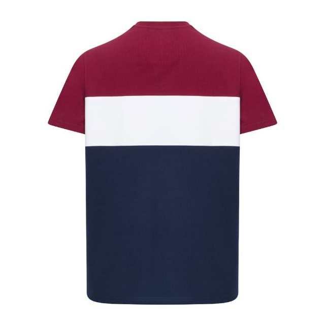 Hoggs Dalbeattie Colour Block T-Shirt - Burgundy/White/Navy