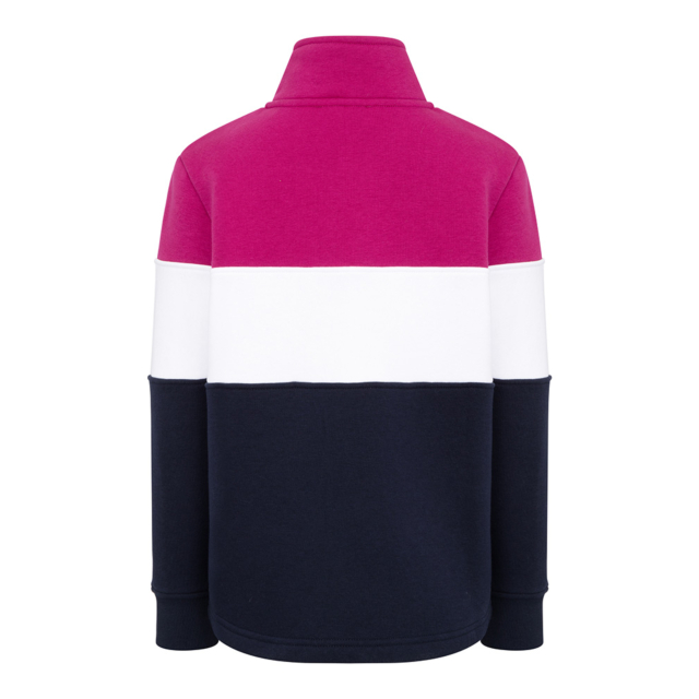 Hoggs Dumfries 1888 Junior 1/4 Zip Sweatshirt - Berry/White/Navy