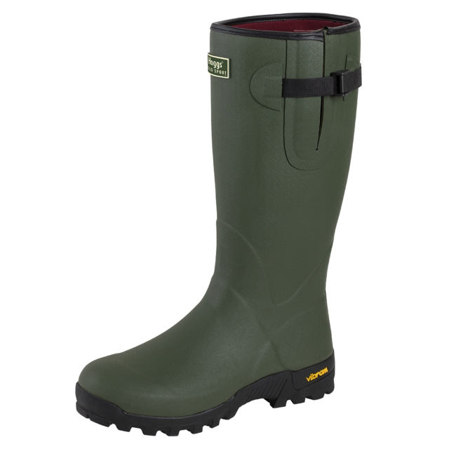 Hoggs Field Sport Neoprene Lined Rubber Boot Green