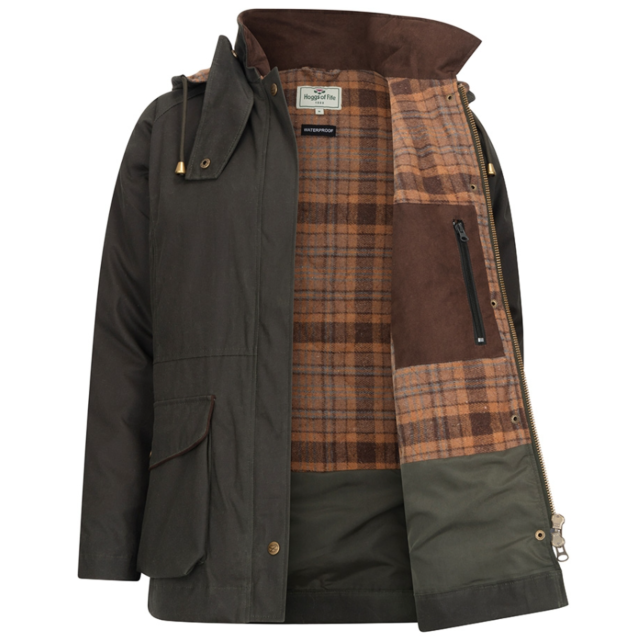 Hoggs Kelso Ladies Wax Jacket - Forest Green 