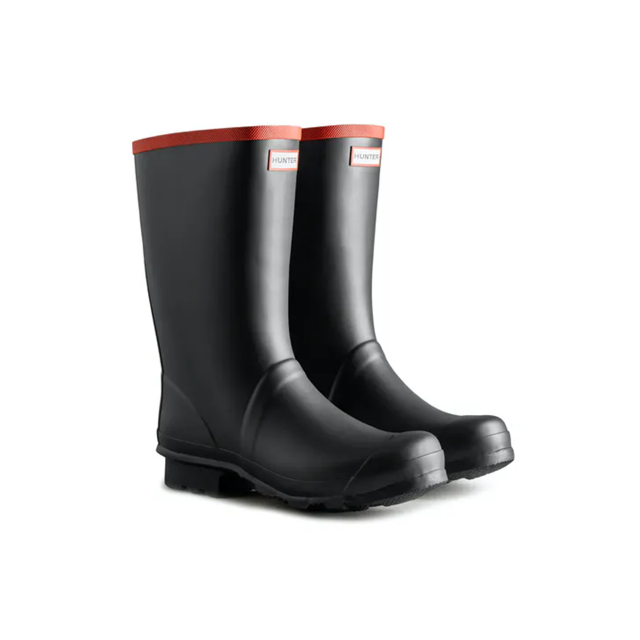 Hunter Argyll Short Knee Wellington Boot - Black 