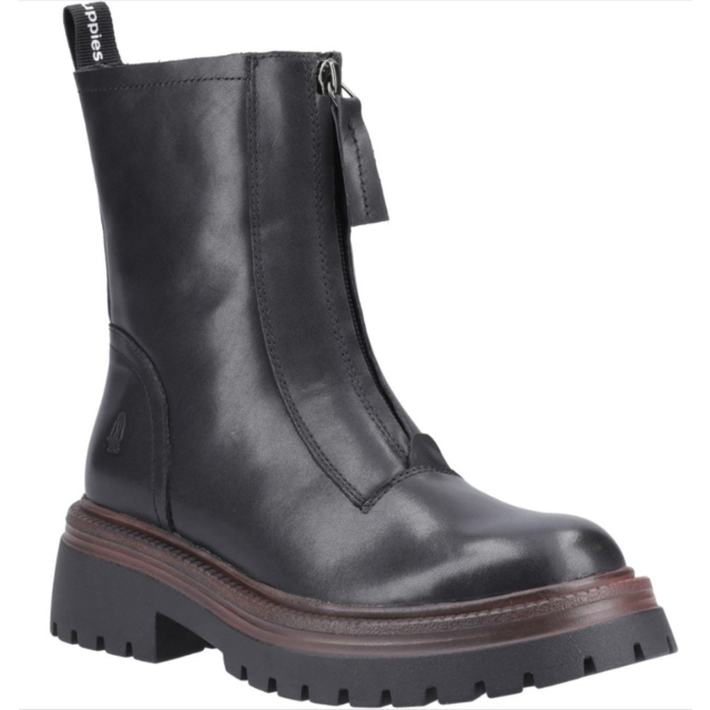 Hush Puppies Roxanna Zip Boot- Black 