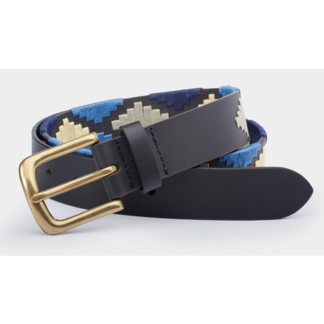 Ibex Polo Belt Black Navy/Blue/White 