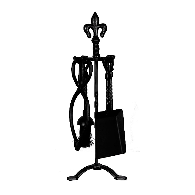 Inglenook FIRE113 Fleur De Lys All Black Companion Set
