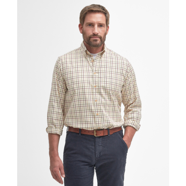 Barbour Sporting Tattersall Shirt - Red / Khaki 