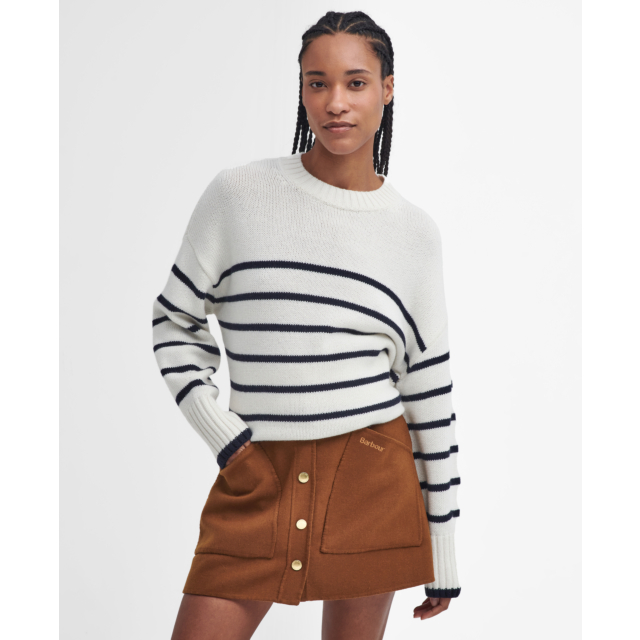 Barbour Belmore Knitted Jumper - Ecru