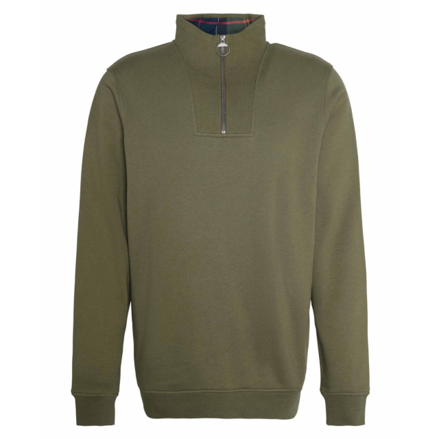 Barbour Nelson Half Zip Sweatshirt - Ivy Green