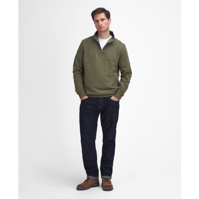 Barbour Nelson Half Zip Sweatshirt - Ivy Green
