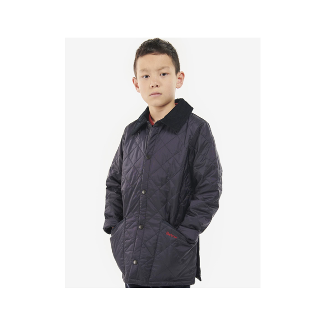 Barbour Liddesdale Boys Quilted Jacket - Navy 