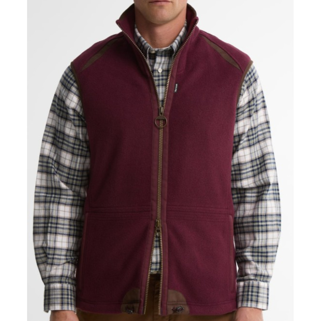 Barbour Langdale Fleece Gilet Dark Bordeaux 