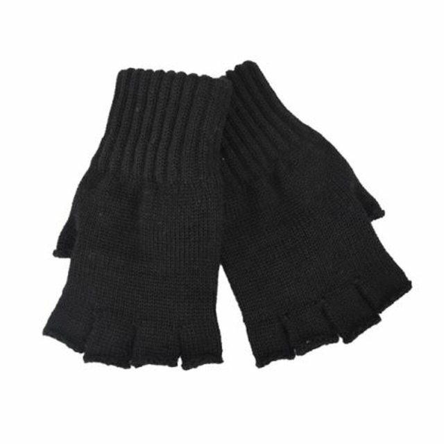 Barbour Fingerless Gloves Black 