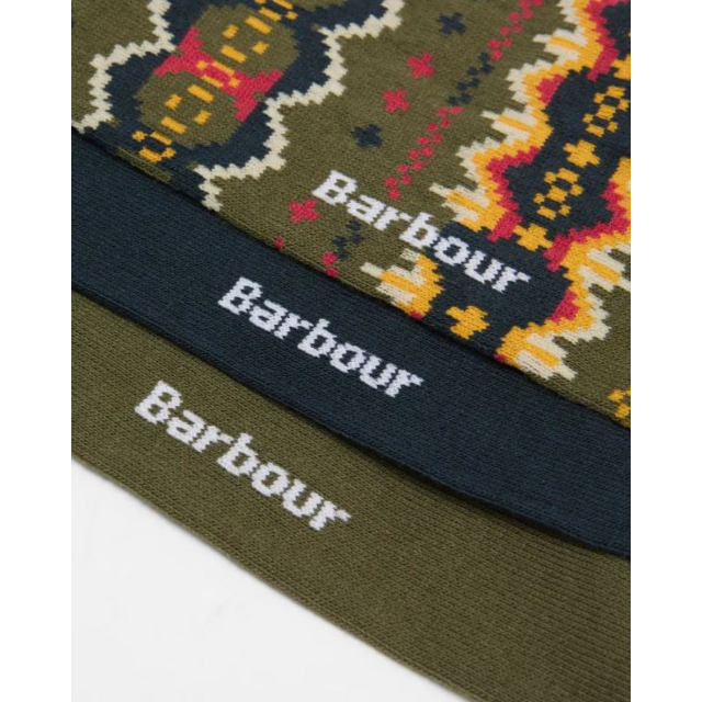 Barbour Case Fairisle Gift Sock Box - Classic Tartan