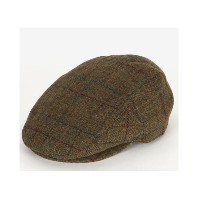 Barbour Cairn Flat Cap - Olive/Blue/Red