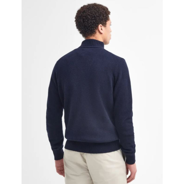 Barbour Essential Lambswool Half Zip Jumper - Navy