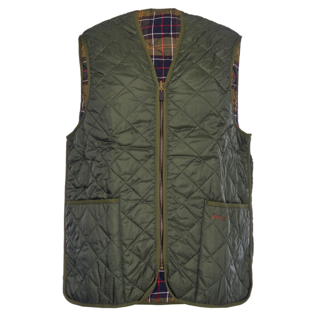Barbour Quilted Waistcoat Zip-In Liner Olive 