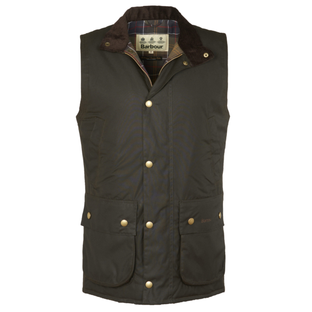Barbour New Westmorland Waxed Gilet Olive 