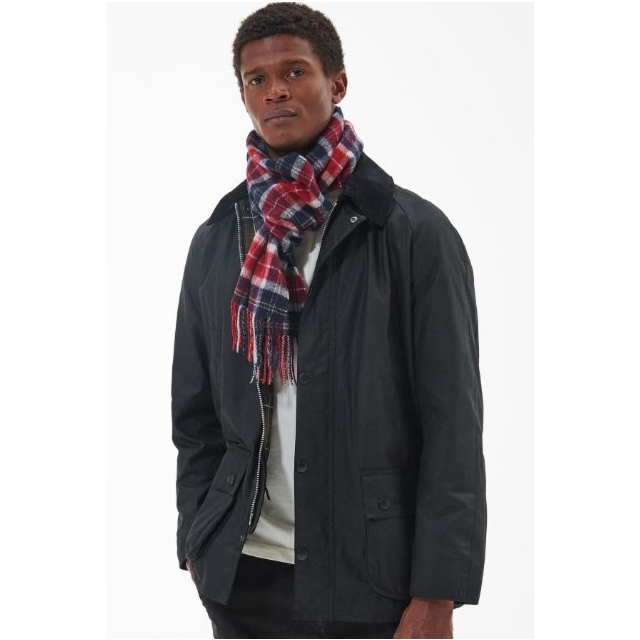 Barbour Tartan Lambswool Scarf - Cranberry Tartan