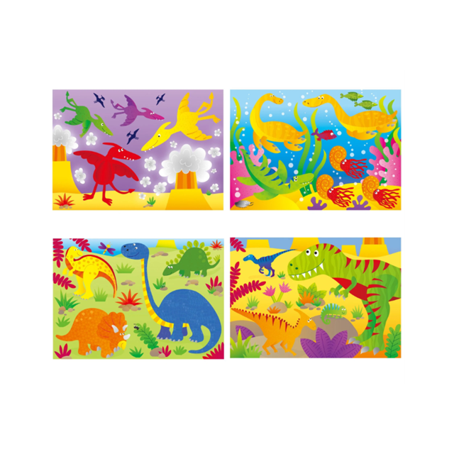 Galt 4 Puzzles In A Box Dinosaurs