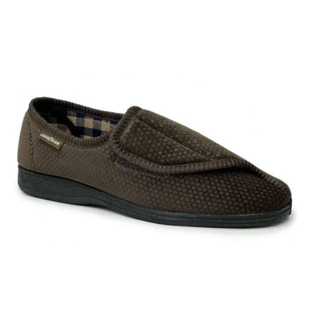 Lazy Dog Columbus II Velcro Slipper - Brown