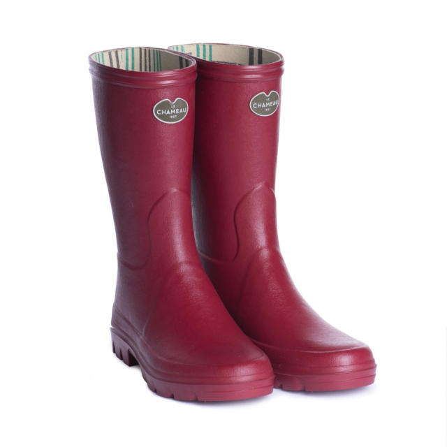 Le Chameau Iris Bottillon Wellington Boots Rouge 