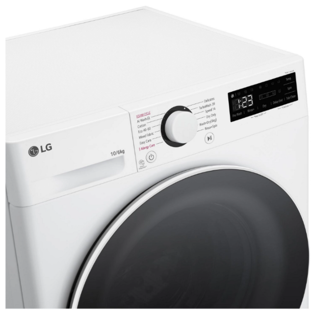 LG FWY706WWTN1 10kg / 6kg 1400 Spin Washer Dryer - White